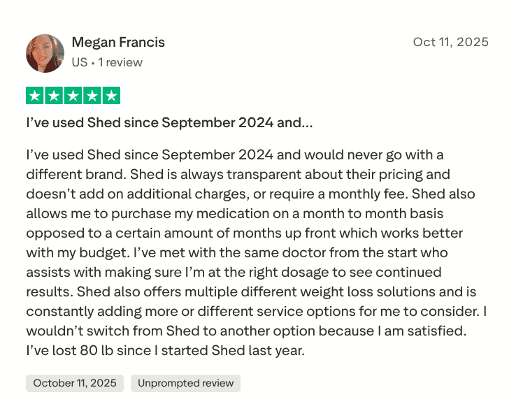 shed customer review