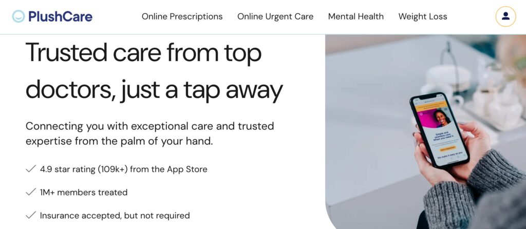 PlushCare's app