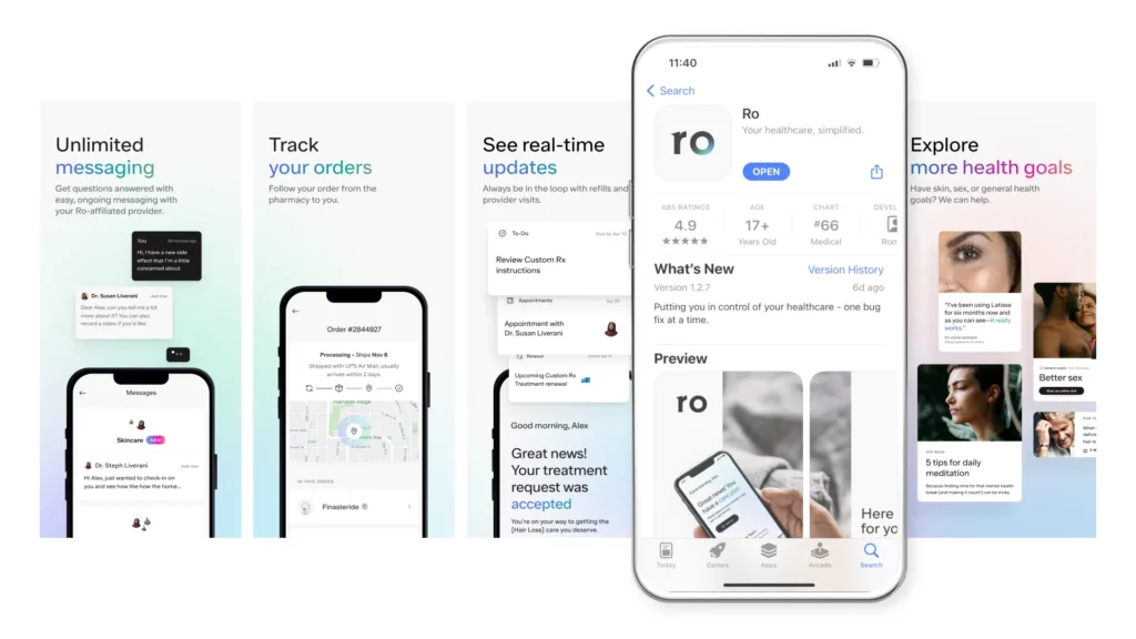 Ro Body's App features
