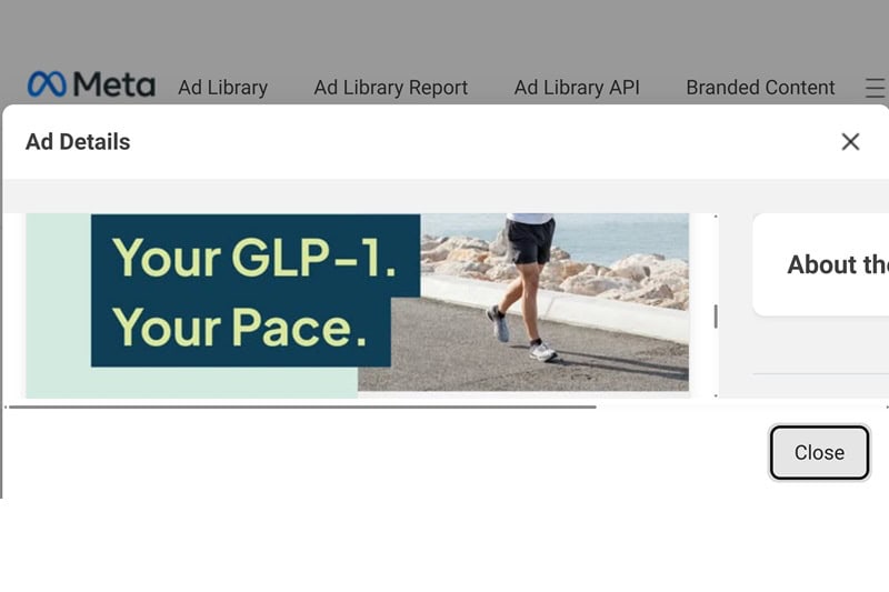 OrderlyMeds does not appear to advertise pricing in Meta ads.
