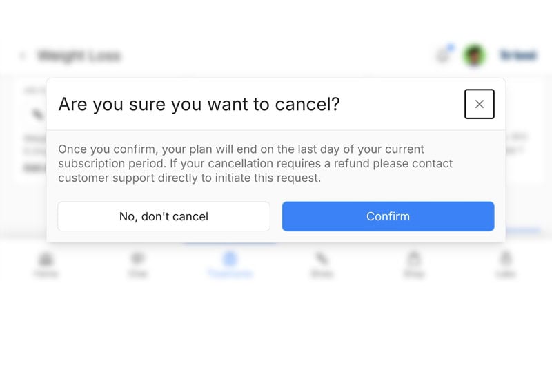 Trimi cancellation.