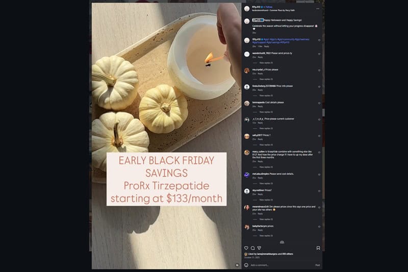 Fifty 410 does not currently appear to advertise pricing in its ads.